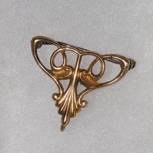 Vermil brooch pin holder for Russian egg pendant